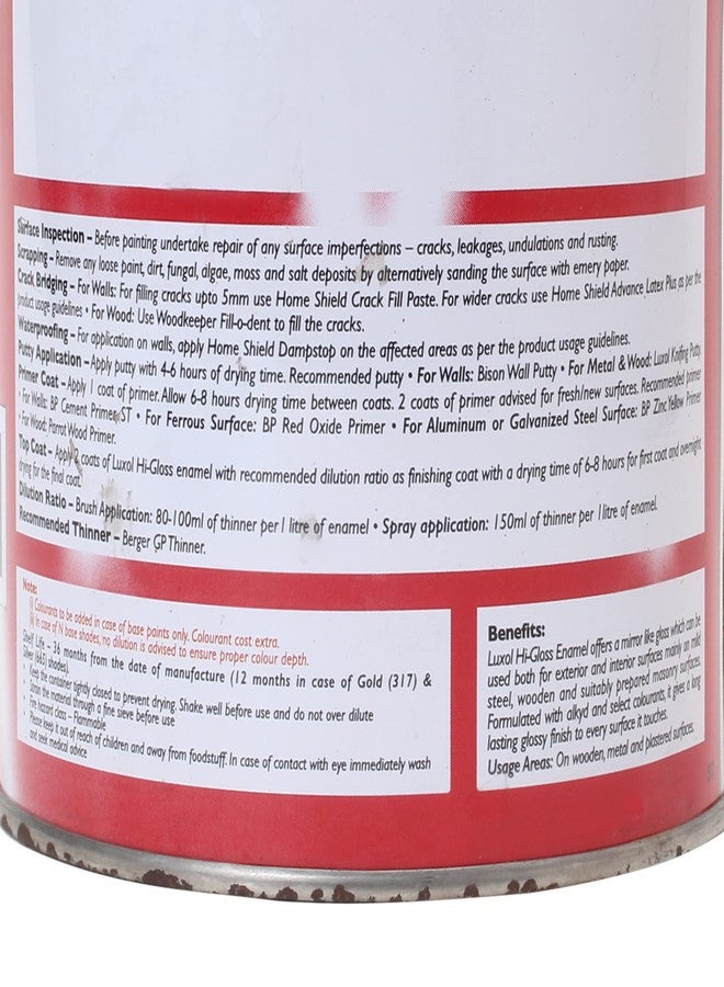 BERGER Luxol Hi Gloss Enamel Deep Orange 1Ltr - Image 4